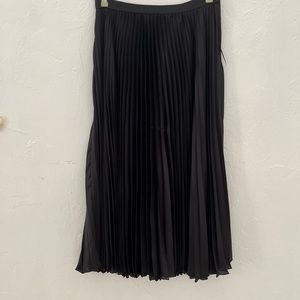 STELLA MCCARTNEY black silk pleated skirt